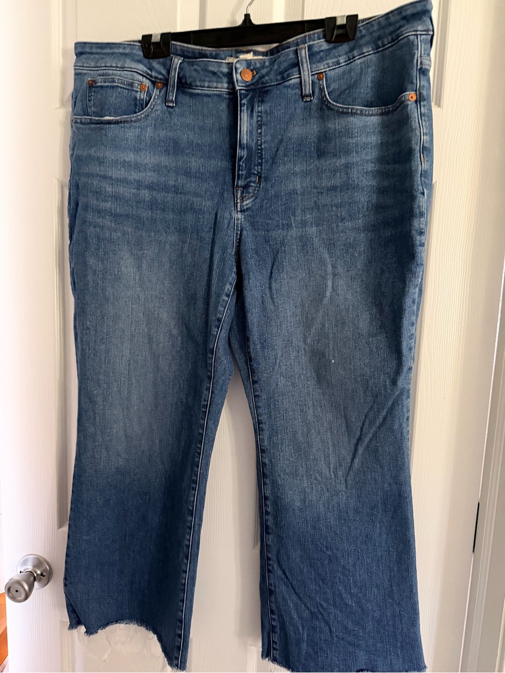 Madewell kick out midrise cropped Wide-Leg Jeans